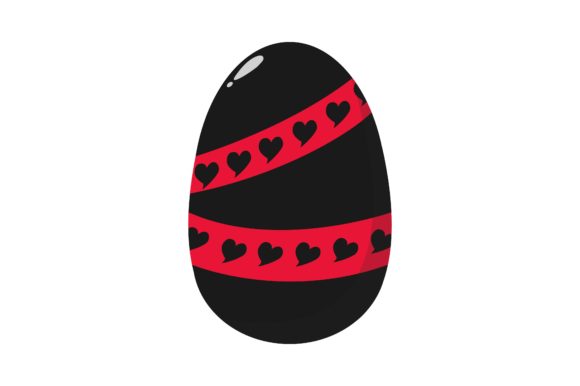 Easter Egg Love Black: A Graphics Asset for Crafts and Seasonal Creations