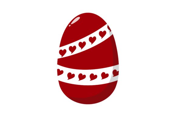 Easter Egg Love Red – A Festive Graphic Design Asset for Crafts and Handmade Projects