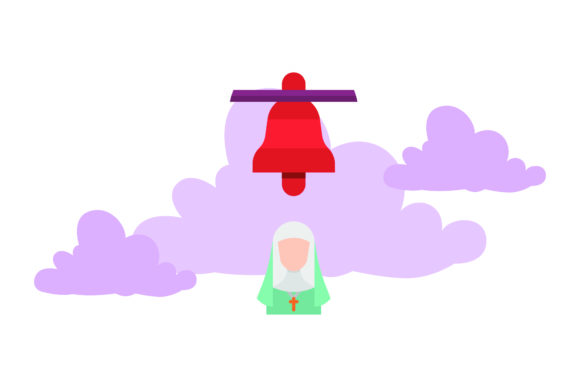Easter Flat Icon Bell Red: A Fresh Addition to Your Embroidery Projects
