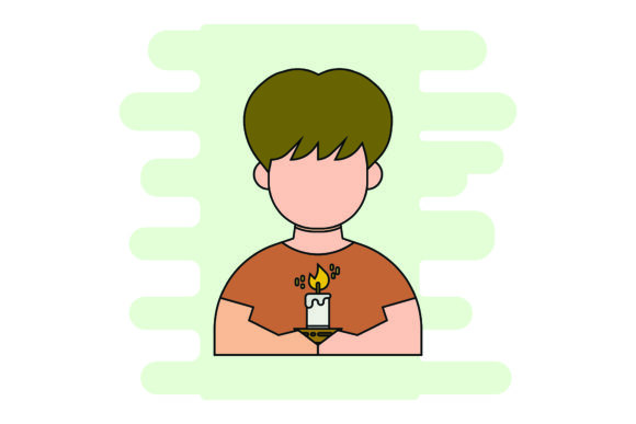 Easter Flat Illustration Candle Cute: A Versatile Graphic Design Asset for Content Creators