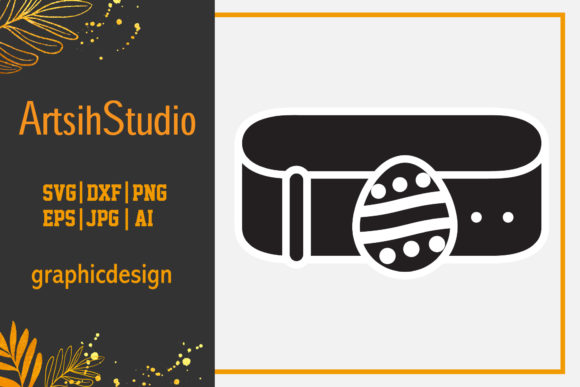 Easter Icon Design Black Filled Belt Egg – A Practical Graphics Freebie Review