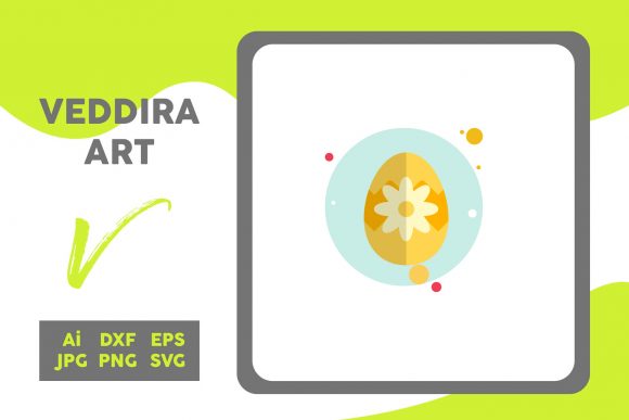 Easter Icon Egg Flower Circle Blue – A Versatile Graphic Design Asset for Creative Sellers