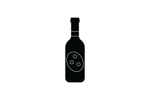 Flat Illustration Easter Bottle Black – A Versatile Graphic for Crafters
