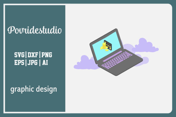 Flat Illustration Laptop Coin Yellow – A Graphics Freebie for Polished Content Publishing