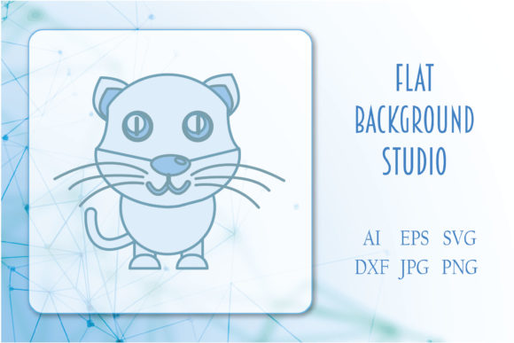 Icon Animal Cat Blue UI Style: A Versatile Graphic Design Freebie