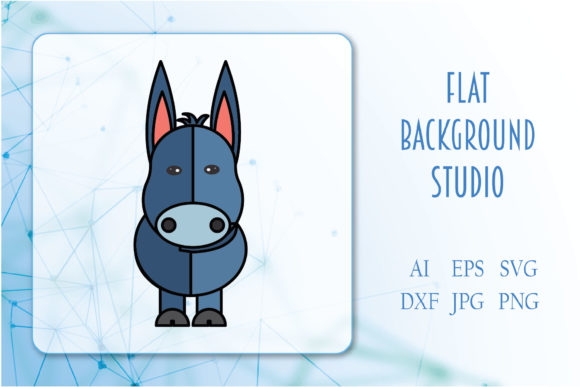 Icon Animal Donkley Filled Line Style: A Graphics Freebie with Editorial Potential