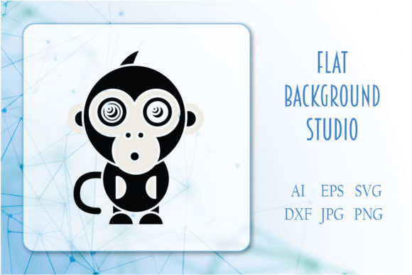 Icon Animal Monkey Material Filled Style: A Versatile Graphic for Handmade Creations