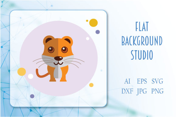 Icon Animal Weasel Circle Bubble Style: A Versatile Graphic Freebie for Creative Projects