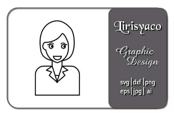 Icon Character Girl Material Line: A Versatile Graphic Design Freebie for Crafters