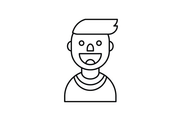 Icon Character Man Outline Style: A Versatile Graphic Design Freebie for Marketers