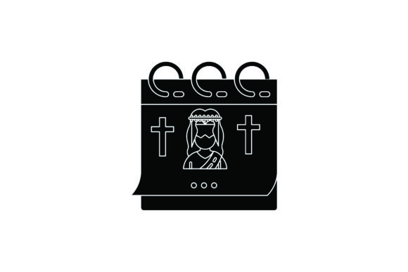 Icon Easter Flat Jesus Black Filled – A Graphics Freebie for Seasonal Branding