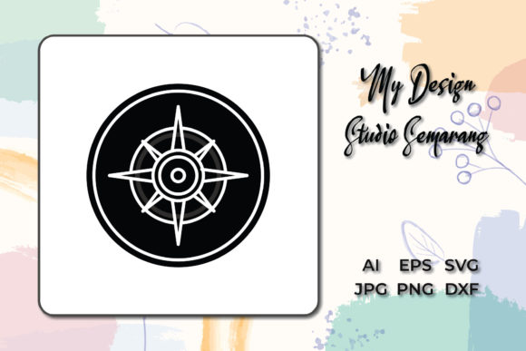 Icon Office Compass Material Fill Style Review