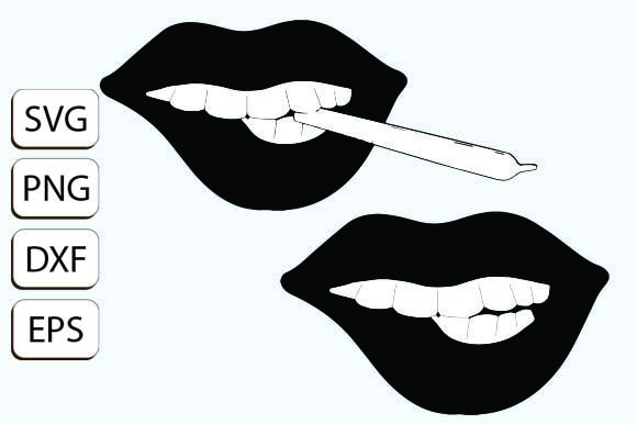 Mouth with Cigarette Graphics – A Freebie for Bold Handmade Designs