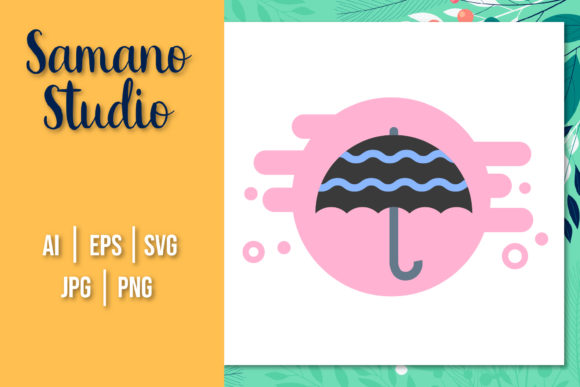 Travel Icon Art Umbrella Design Vector: A Versatile Graphics Freebie for Content Creators
