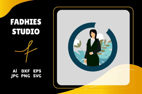 Woman Character Business Black: A Versatile Graphic Freebie for Crafters